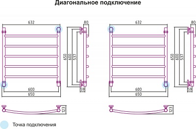 Полотенцесушитель водяной Сунержа Галант 600х600 Хамелеон