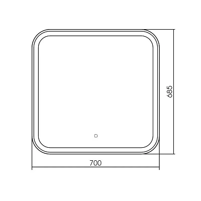 Зеркало с подсветкой 700х685 Silver Mirrors Стив - Л/Stiv - Lite LED-00002575
