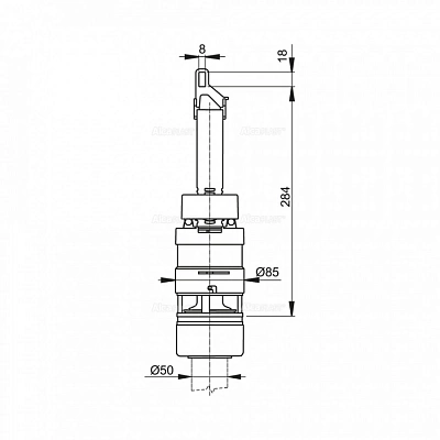 Сливной механизм для низко расположенного бачка UNI DUAL Alcaplast A07