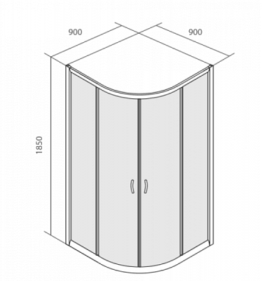 Душевая кабина 90х90  Iddis TF90ML