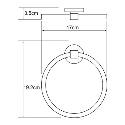 Держатель полотенец кольцо WasserKRAFT Rhein K-6260