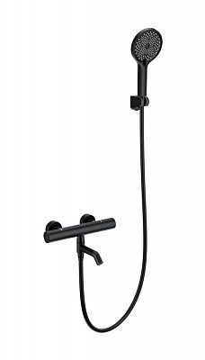 Смеситель для ванны с душем и термостатом Wonzon & Woghand INN 1, Черный матовый WW-B3013-A1-MB