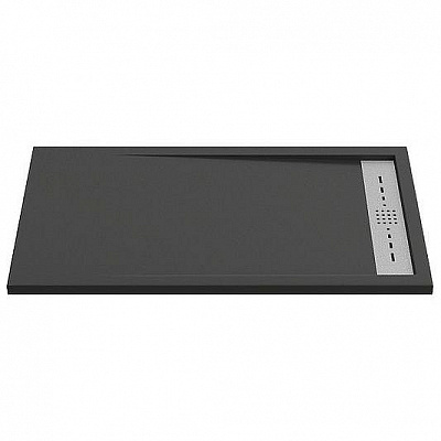 Душевой поддон литьевой 160х70 GoodDoor Stella, чёрный, ЛП00163, прямоугольный