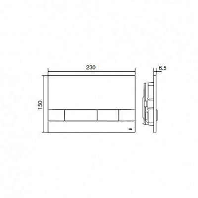 Клавиша смыва механическая Narrow, OLI 152940