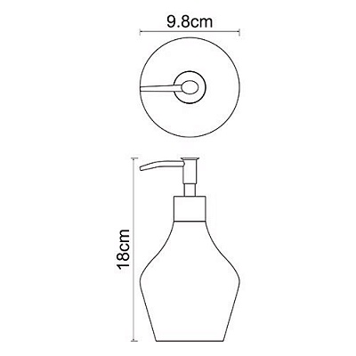 Дозатор для жидкого мыла, 420 ml WasserKRAFT Dinkel K-4699