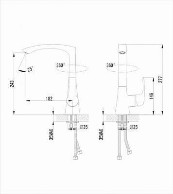 Смеситель для кухни SMART Прайм SM113501AA