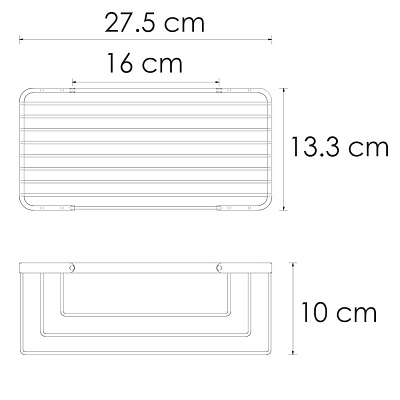 Полка металлическая прямая WasserKRAFT K-711 BRUSHED GOLD PVD-покрытие