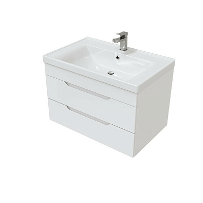 Тумба под раковину подвесная MIRSANT Soho Quadro 70 (раковина Deep-70) (рак 264512 в комплект не входит)