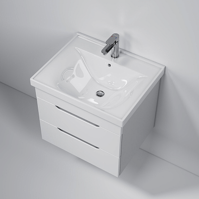 Тумба подвесная MIRSANT Soho Quadro 60 (раковина Deep-60) (рак.264491 в комплект не входит)