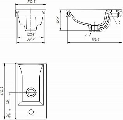 Раковина Como 40 S-UM-COM40/1-w