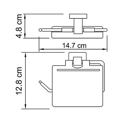 Держатель для туалетной бумаги с крышкой WasserKRAFT Lippe K-6525