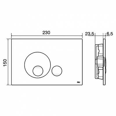 Клавиша смыва механическая Globe, Soft touch,  OLI 152952