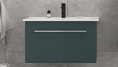 Тумба под раковину Posse 750-0-1 навесная верде Velvex tp POS OSK 751Y верде, дуб золотой (под раковину 234336)