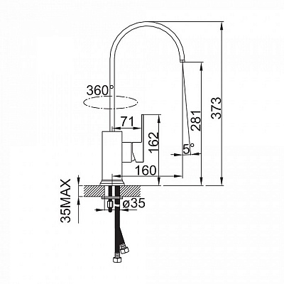 Смеситель для кухни Iddis Hunk VM56147C