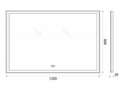 Зеркало BelBagno SPC-GRT-1200-800-LED-TCH-PHONE