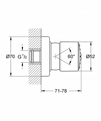 Душевая форсунка Grohe Relexa 50 28198000 боковой душ