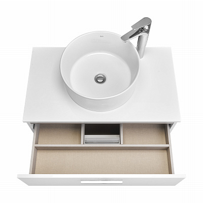 Тумба под раковину Roca Victoria 80 белый глянец 2 ящика A857470806