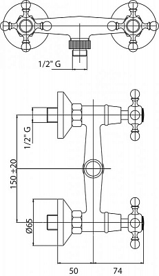 Смеситель для душа CEZARES DIAMOND-DS DIAMOND-DS-01-Sw