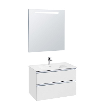 Тумба под раковину Roca The Gap 80 белый глянец 2 ящика A857399806