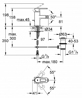 Смесительль для биде GROHE QUADRA 32636000