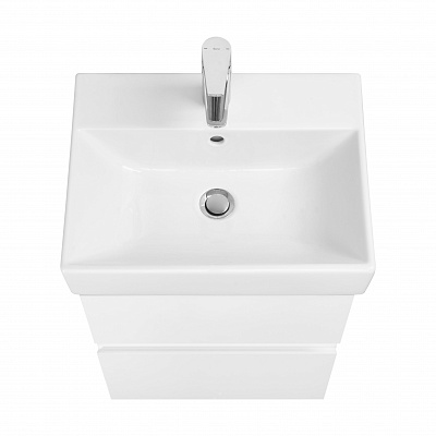 Тумба с раковиной Roca Oleta 50 белый глянец, 2 ящика, A857638806