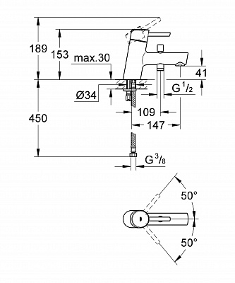 Смеситель для ванной GROHE CONCETTO 32701001