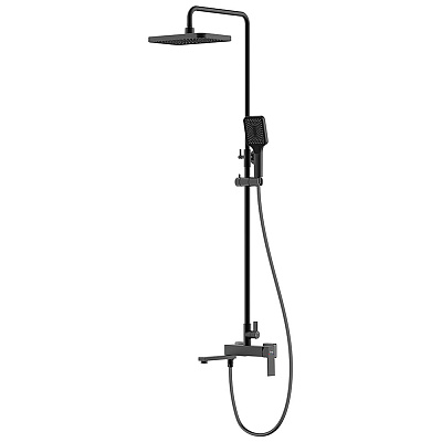 Душевая система с тропическим душем Frap Н91 F2491-26 черный