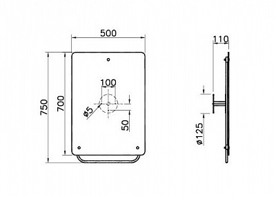 Зеркало Vitra с изменяемым углом наклона 320-1131