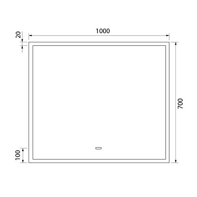 Зеркало с подсветкой 100 см, IDDIS Slide SLI1000i98