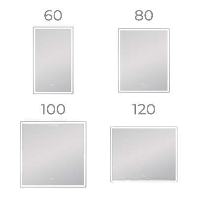 Зеркало в ванную 120х100 Roberta Luxe 1200 на взмах VIGO 296