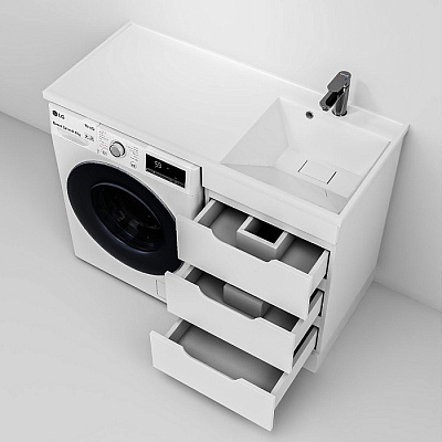 Тумба напольная под стиральную машину MIRSANT Сохо/Soho Quadro 50 (рак Флай-2 110)