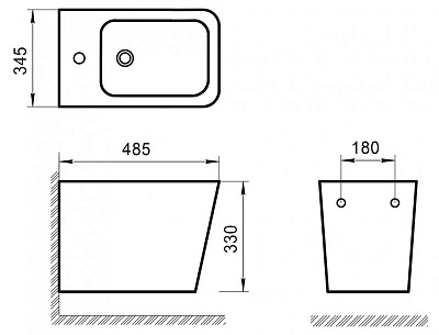 Биде подвесное Cezares ARDENTE-R BB0520BH