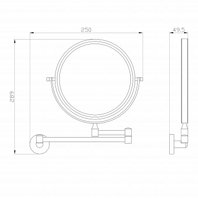 Зеркало для ванной Wonzon & Woghand easy, хром ww-8158