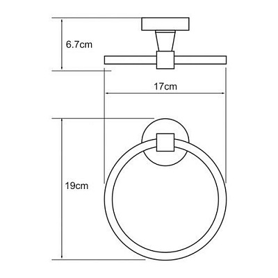 Держатель полотенец кольцо WasserKRAFT Isen K-4060 хром