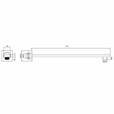 Держатель верхнего душа настенный RGW SP-122 B 1/2