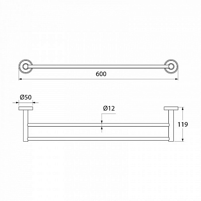 Полотенцесушитель двойной Iddis Calipso CALSB20i49