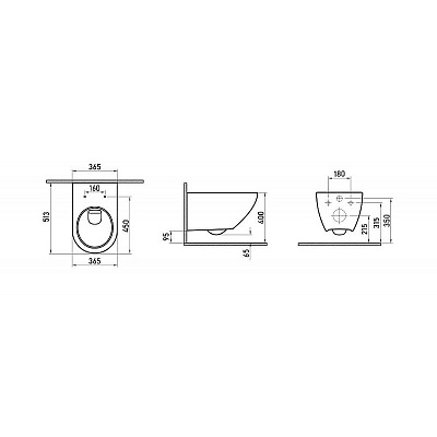 Комплект унитаза с инсталляцией Berges Novum Rimless 043268