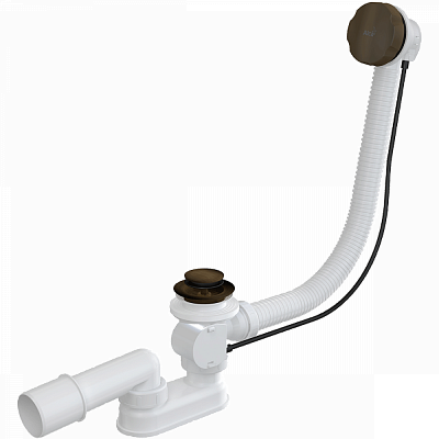 Сифон AlcaPlast A55ANTIC-RU-01 для ванны, автомат, под бронзу