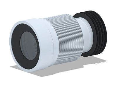 Удлинитель гибкий для унитаза АНИ пласт диаметр 110мм (230-530мм) K828 (уп.20)