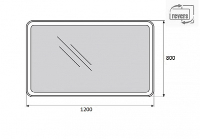 Зеркало BelBagno SPC-MAR-1200-800-LED-BTN