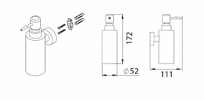 Дозатор для жидкого мыла Fixsen Hotel FX-31012B