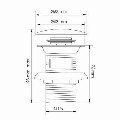 Донный клапан WasserKRAFT A344