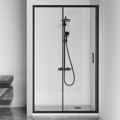 Дверь в нишу GoodDoor Cube КУ00026 110 черный КУ00026