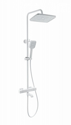 Душевая система с термостатом Wonzon & Woghand STAY 2, Белый матовый WW-B3016-T1-MW