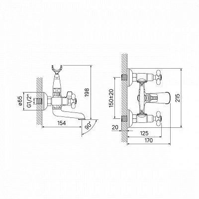 Смеситель для ванной IDDIS Jeals JEASB02i02