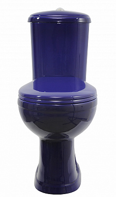 Унитаз-компакт Оскольская Керамика "Дора-Антивсплеск", синий