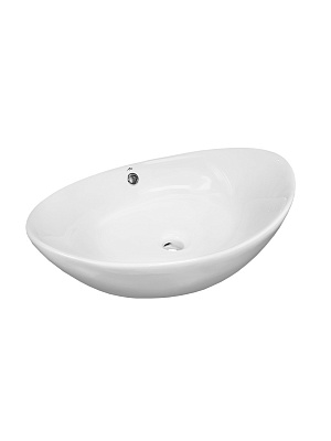 Раковина накладная 60 овальная MONTEREY ZT-8051 59х38.5 с переливом фарфор