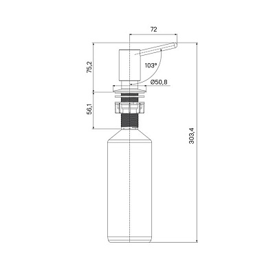 Дозатор Iddis Kitchen Line SDIBL00i59 черный