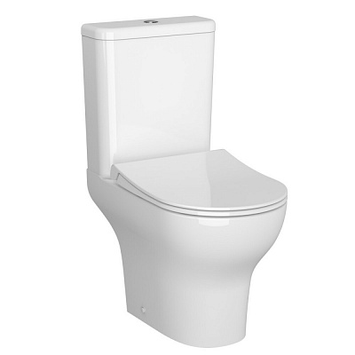 Унитаз-компакт напольный VitrA Zentrum 9012B003-7209 с сиденьем микролифт белый санитарный фарфор антибактериальное покрытие Hygiene