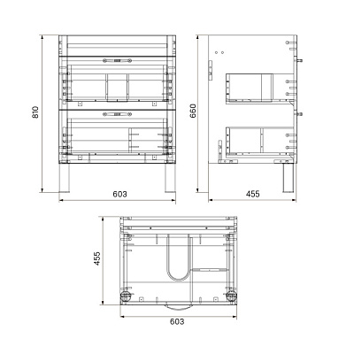 Тумба с раковиной, напольная IDDIS Oxford OXF60W0i95K 60 см